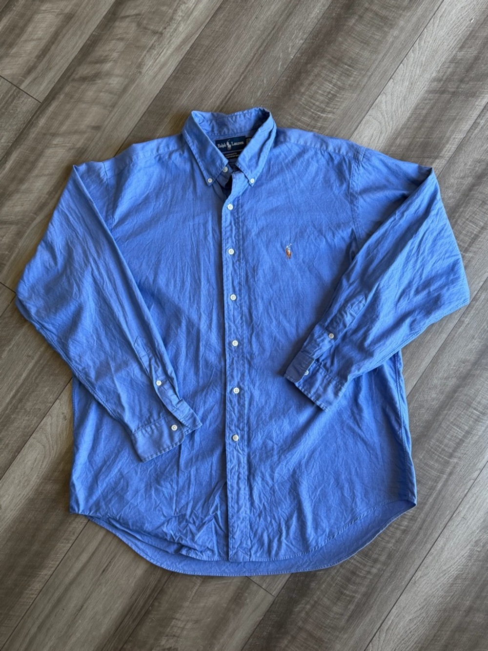 Ralph Lauren Men’s Classic Fit Yarmouth 100% Cotton Blue Oxford Shirt Sz 16.5-35